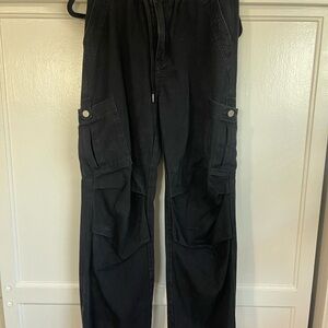 Black Jean Cargo Pants